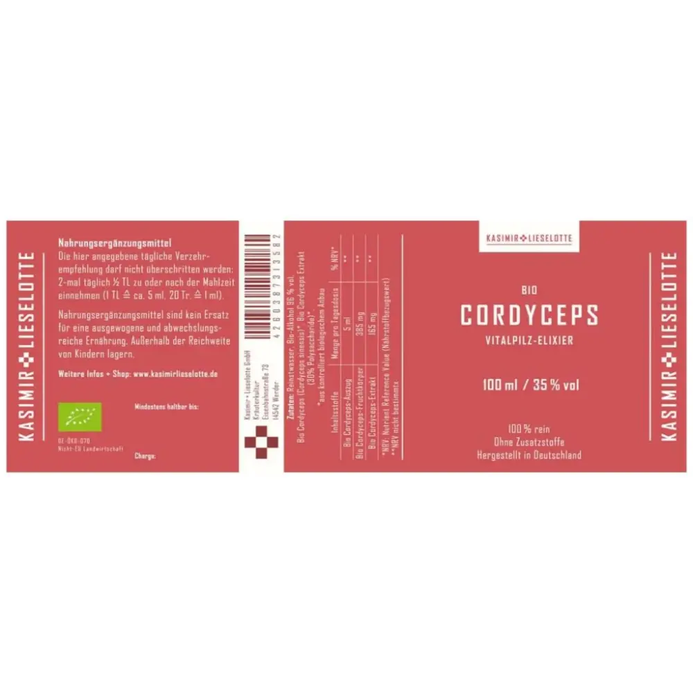 Cordyceps Tinktur Bio — Kasimir + Lieselotte