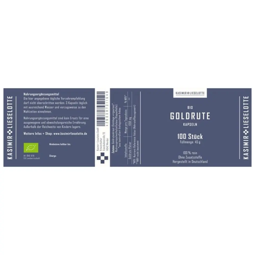Goldrute Kapsel Bio — Kasimir + Lieselotte