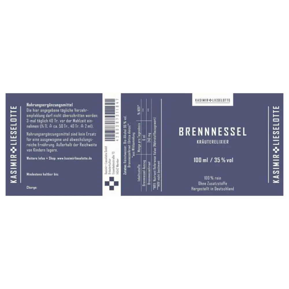 Brennnessel Tinktur — Kasimir + Lieselotte