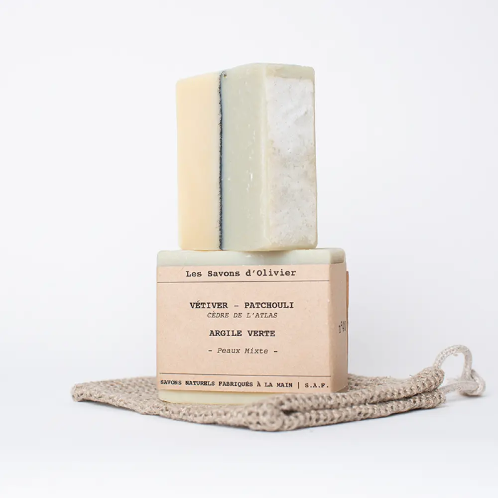 Savon N° 40 - Vétiver, Patchouli, Cèdre de l'Atlas & Argile Verte — Les Savons d'Olivier