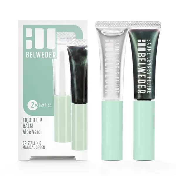 Flüssiger Lippenbalsam mit Aloe Vera-Extrakt - Tranparent & Magisch Grün - 14ml