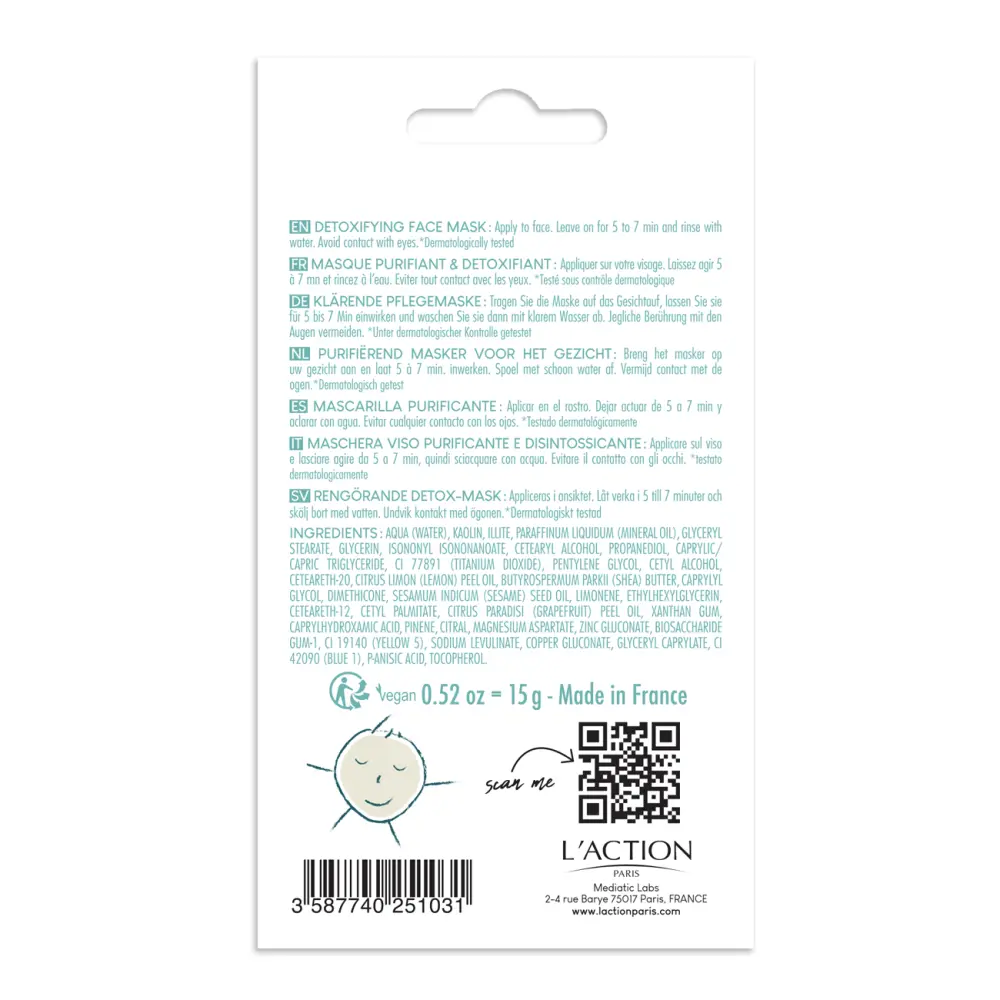 Masque Purifiant & Détoxifiant - Visage — L'Action Paris