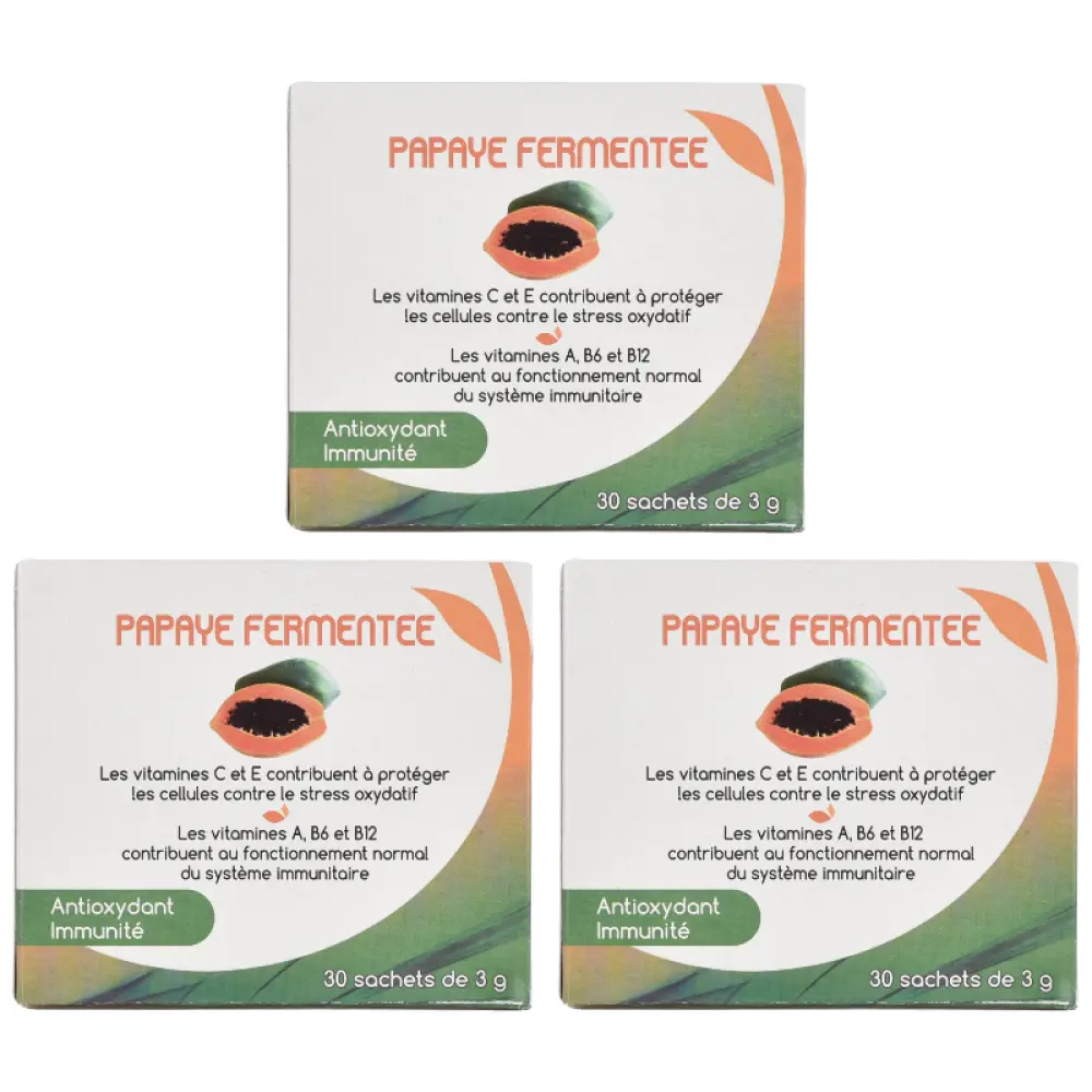 Papaye fermentée 300 mg - Lot de 3 boîtes de 30 sachets — Phytosud