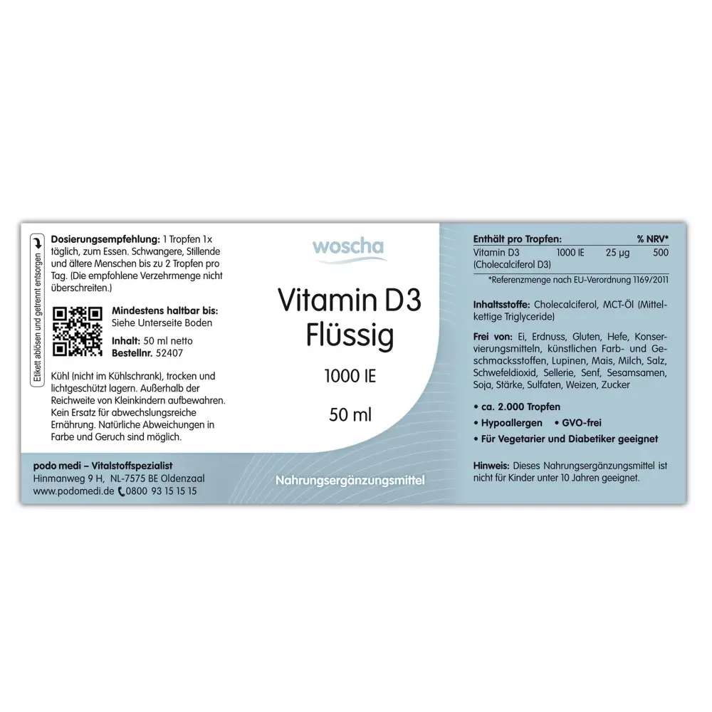 WOSCHA Vitamin D3 Flüssig — woscha