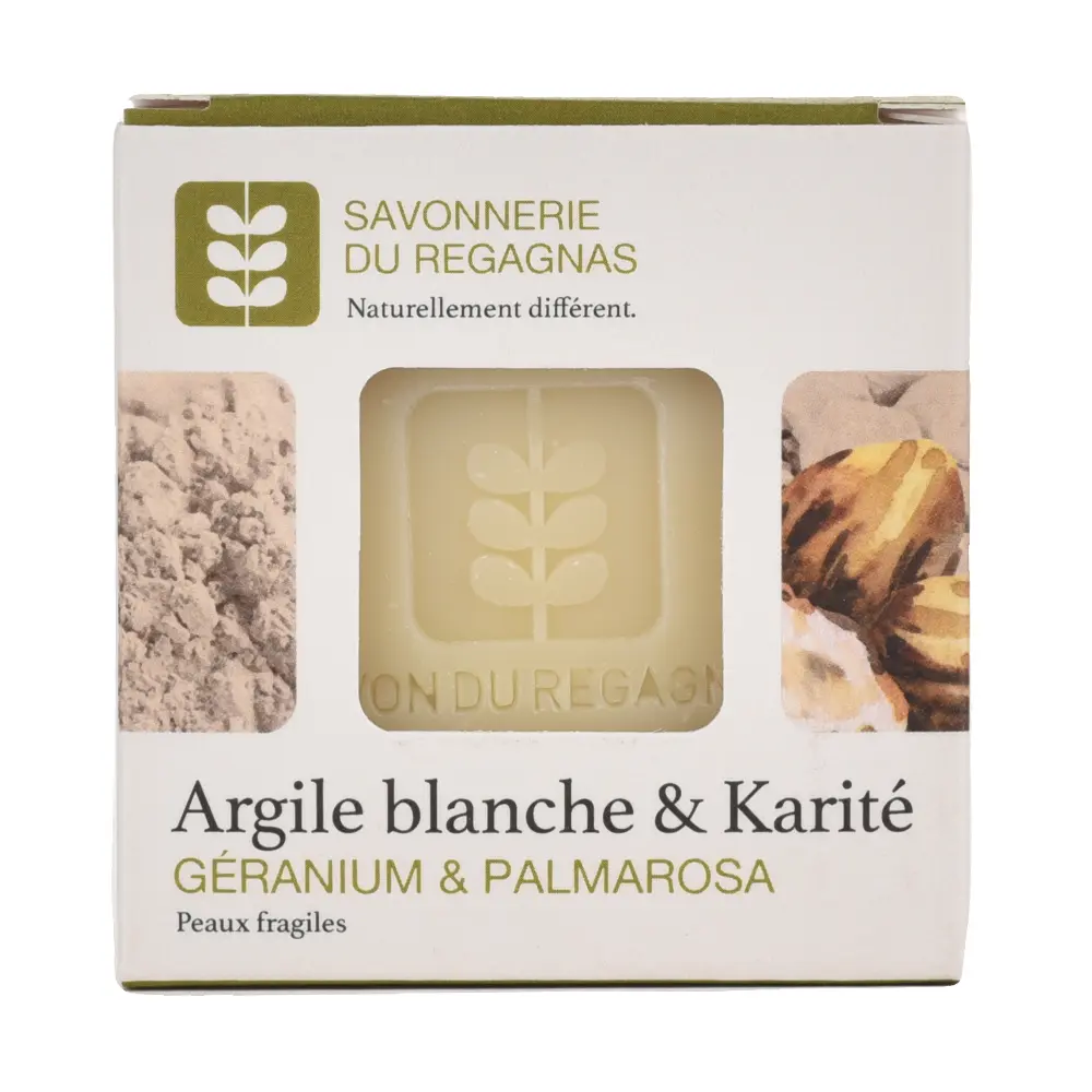 Beruhigende Seife mit Sheabutter & weißer Tonerde — Savonnerie du Regagnas