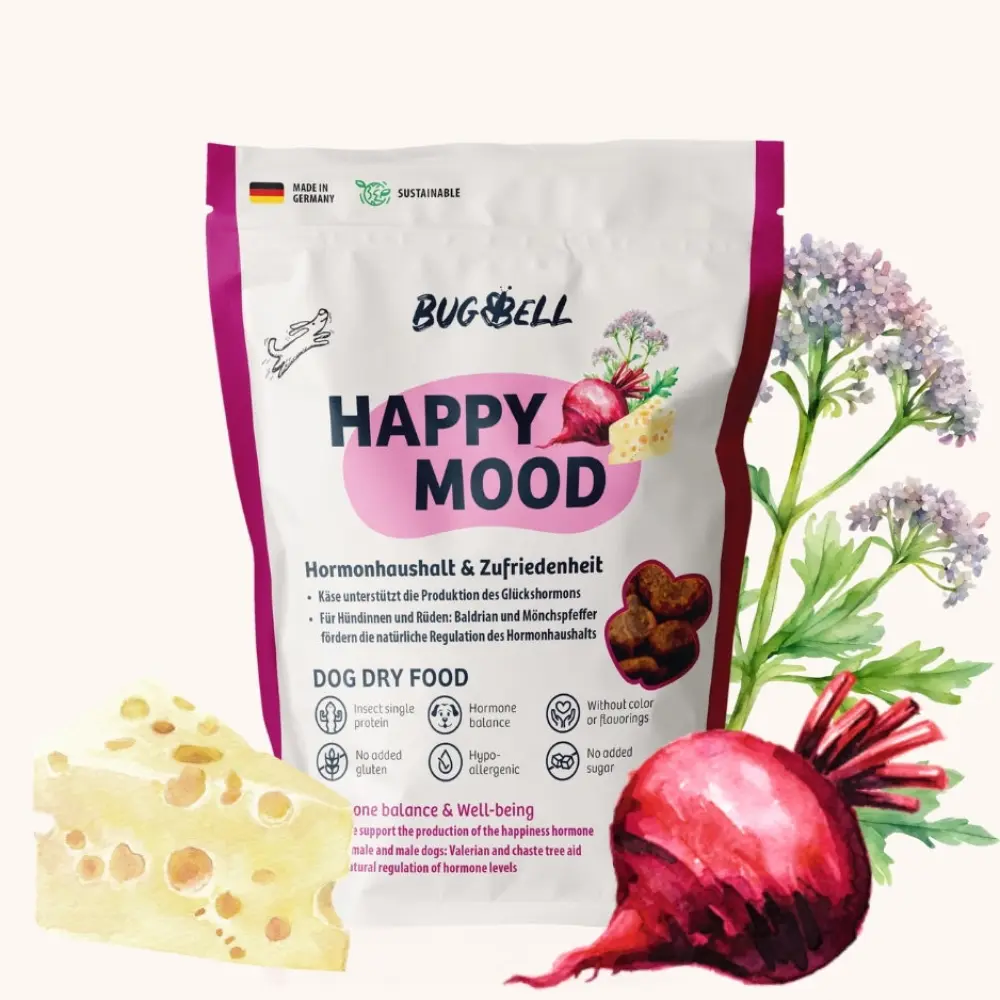 Trockenfutter HappyMood - Hormonbalance & Zufriedenheit — BugBell