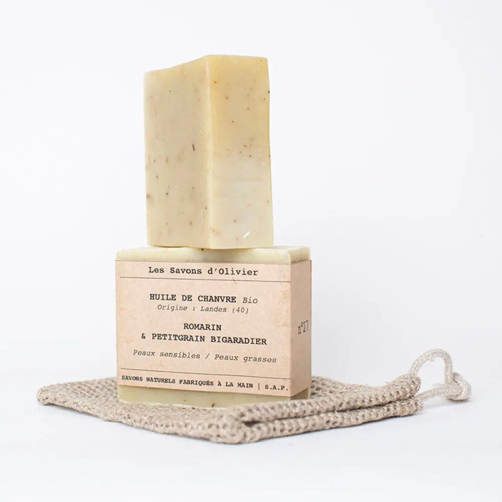 Savon N° 27 - Huile de Chanvre, Romarin & Petitgrain Bigaradier — Les Savons d'Olivier