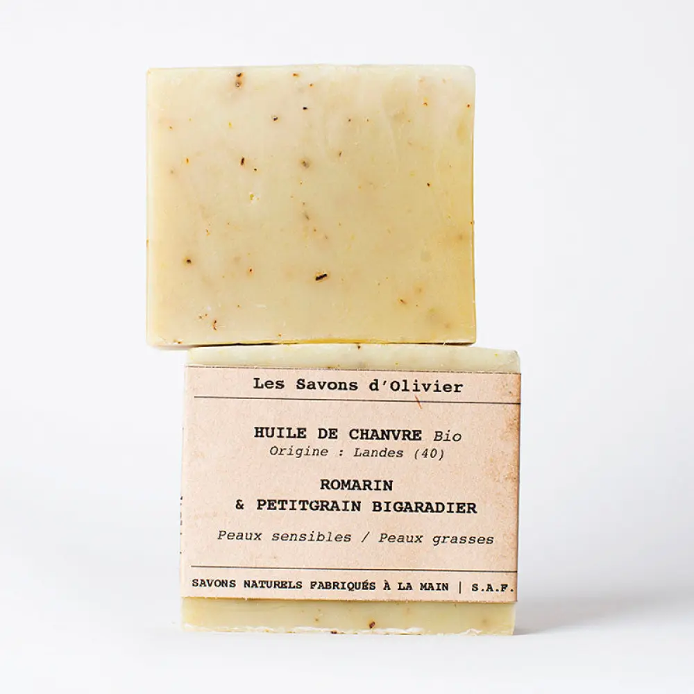 Savon N° 27 - Huile de Chanvre, Romarin & Petitgrain Bigaradier — Les Savons d'Olivier
