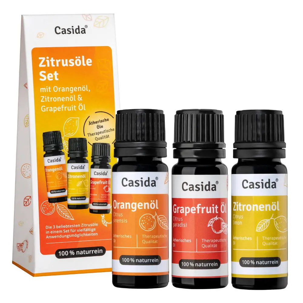 Set de 3 Huiles Essentielles - Orange + Citron + Pamplemousse — Casida