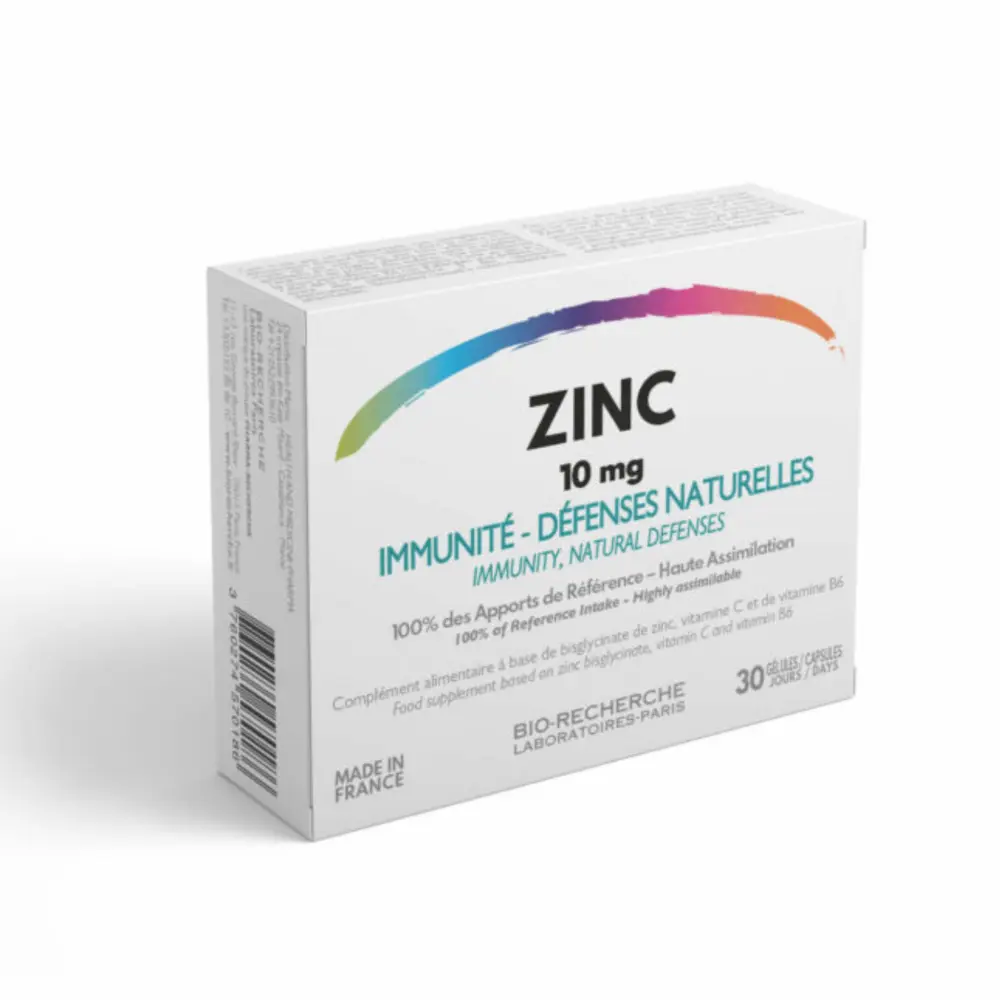 Zinc - 10mg - Immunité et défenses naturelles — Bio-Recherche