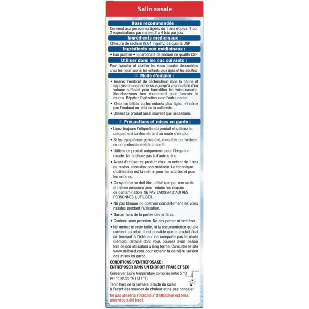 Spray nasal isotonique stérile - sans médicament, dès 1 an — NeilMed®