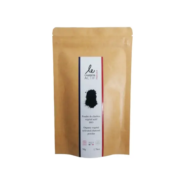 Poudre de charbon actif français Bio