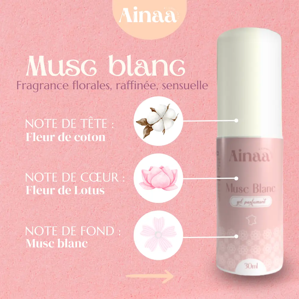 Gel parfumant Musc Blanc — Ainaa Cosmétiques