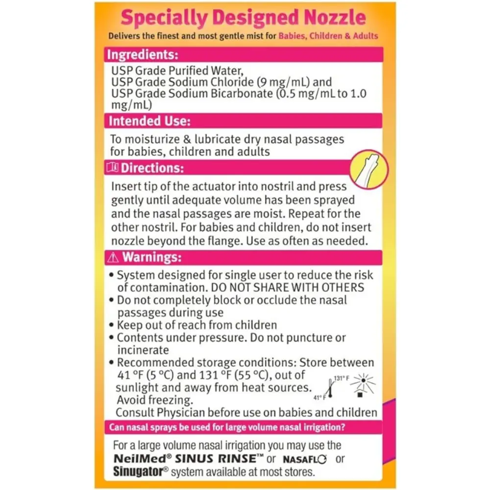 PediaMist® Saline Spray - Isotonic — NeilMed®