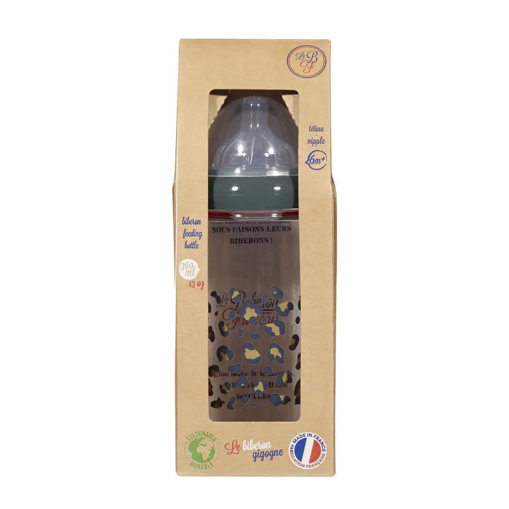 Biberon 360 ml - Motif Léopard — Le Biberon Français