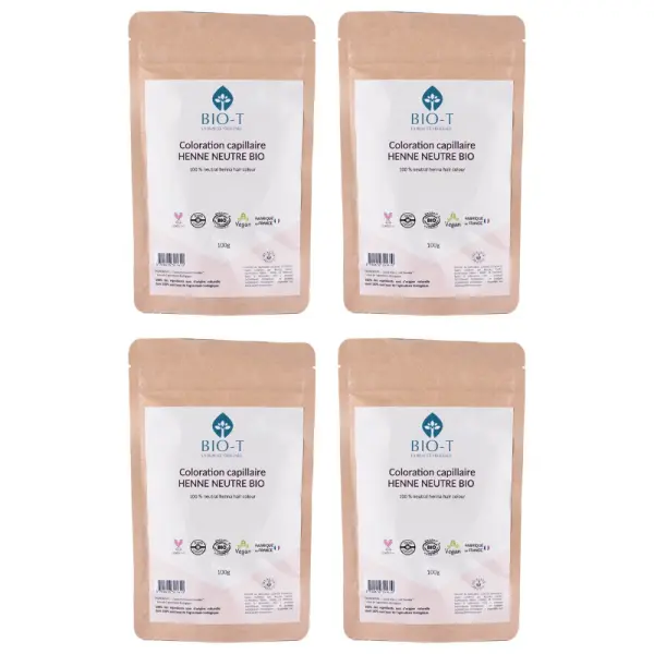 Henné neutre cassia bio - Lot de 4