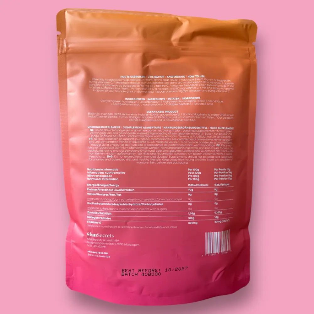 Glowing Skin Collagen - Hydrolysiertes Kollagen & Vitamin C — SkinSecrets
