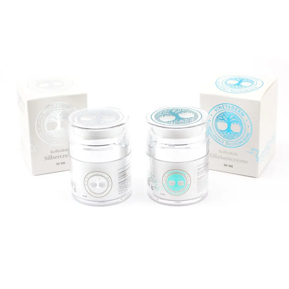 VINETADERM-Spezial! Im Set Kolloidale Silbercreme 30ml + Kolloidale Siliziumcreme 30ml — Nanodis