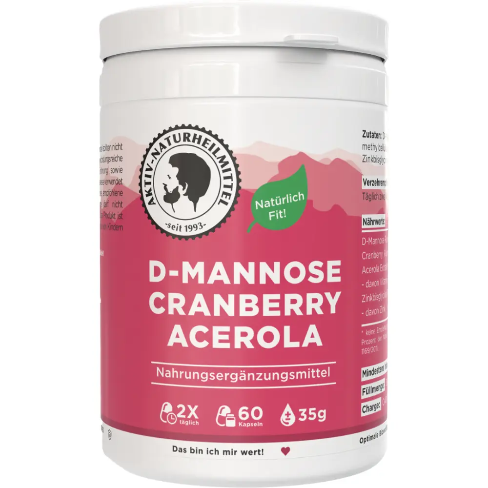 D-Mannose-Cranberry-Acerola Kapseln — Aktiv Naturheilmittel