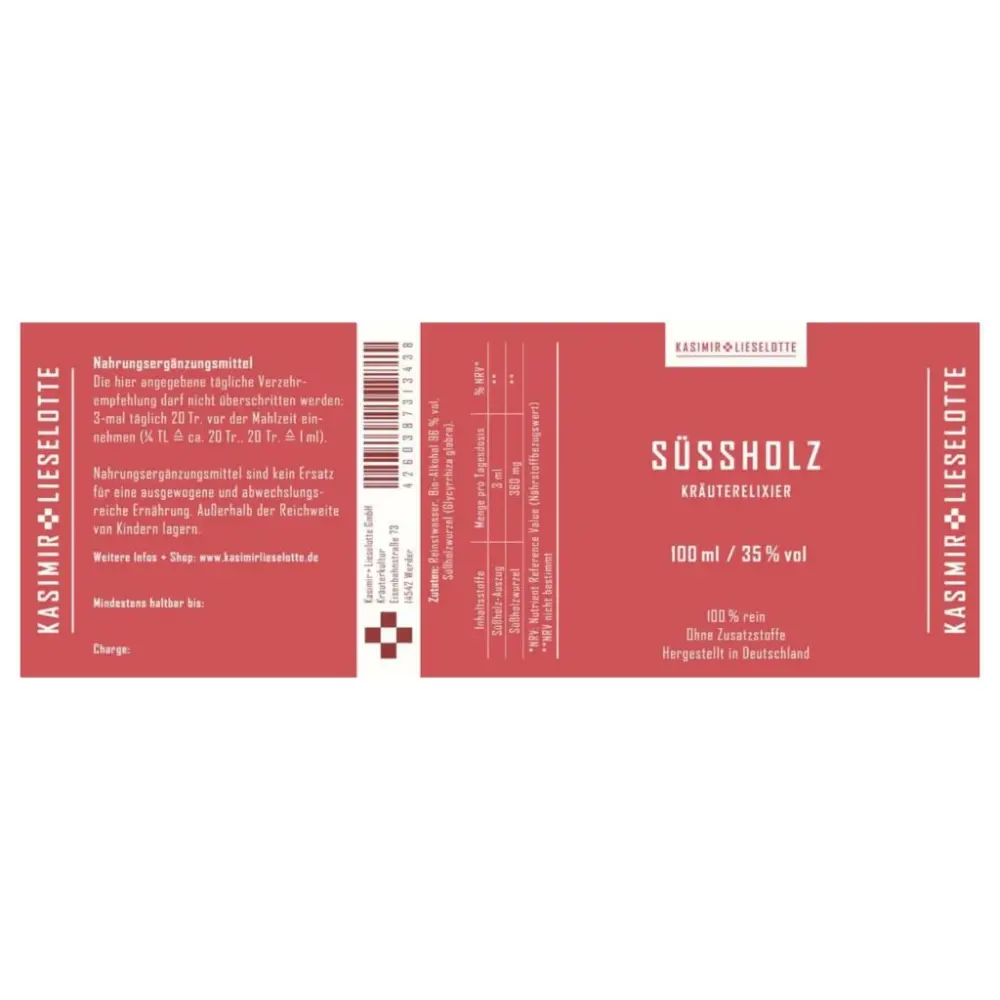 Süßholz Tinktur — Kasimir + Lieselotte