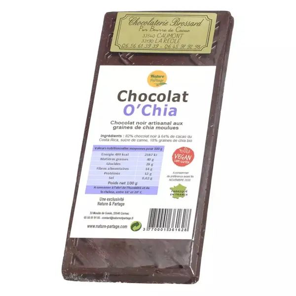 Chocolat noir O'Chia