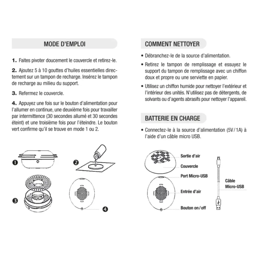 Diffuseur d’huile essentielles sans eau White design — Institut Maloe