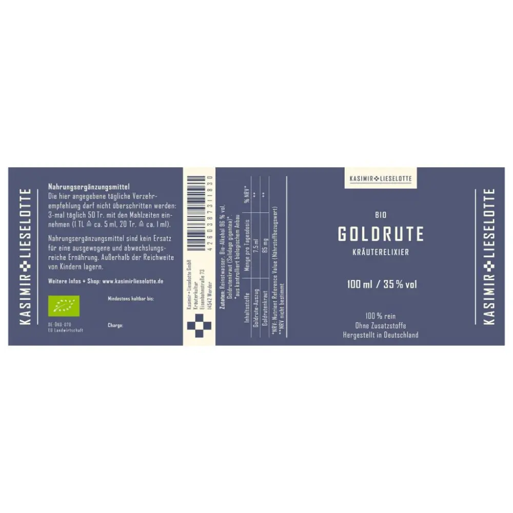 Goldrute Tinktur Bio — Kasimir + Lieselotte