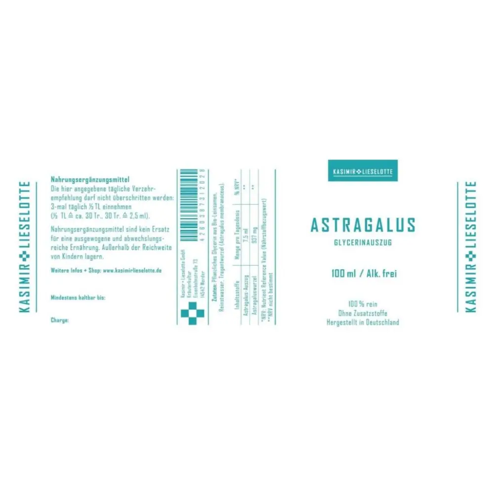 Astragalus Tinktur Glycerinauszug — Kasimir + Lieselotte