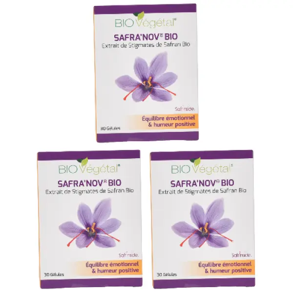 Bio SAFRA'NOV® für emotionale Balance - 3er Pack