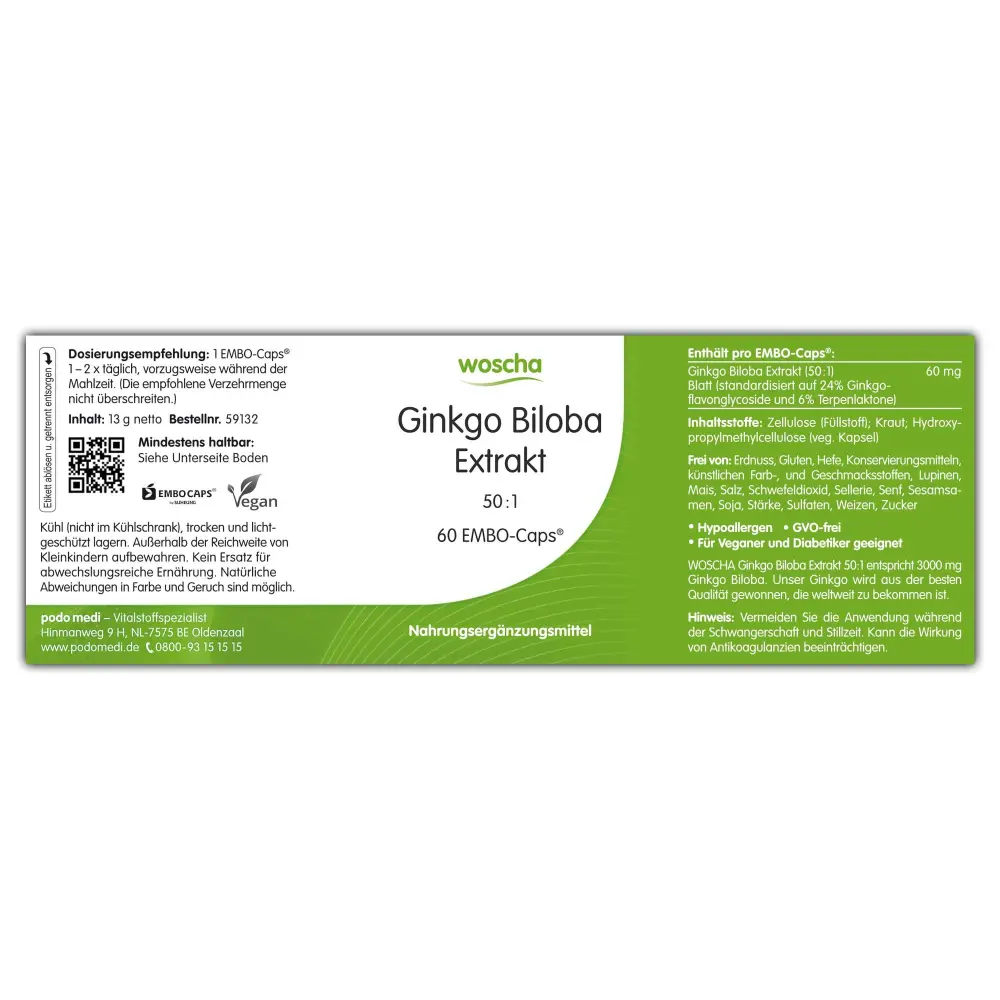 WOSCHA Ginkgo Biloba Extrakt — woscha