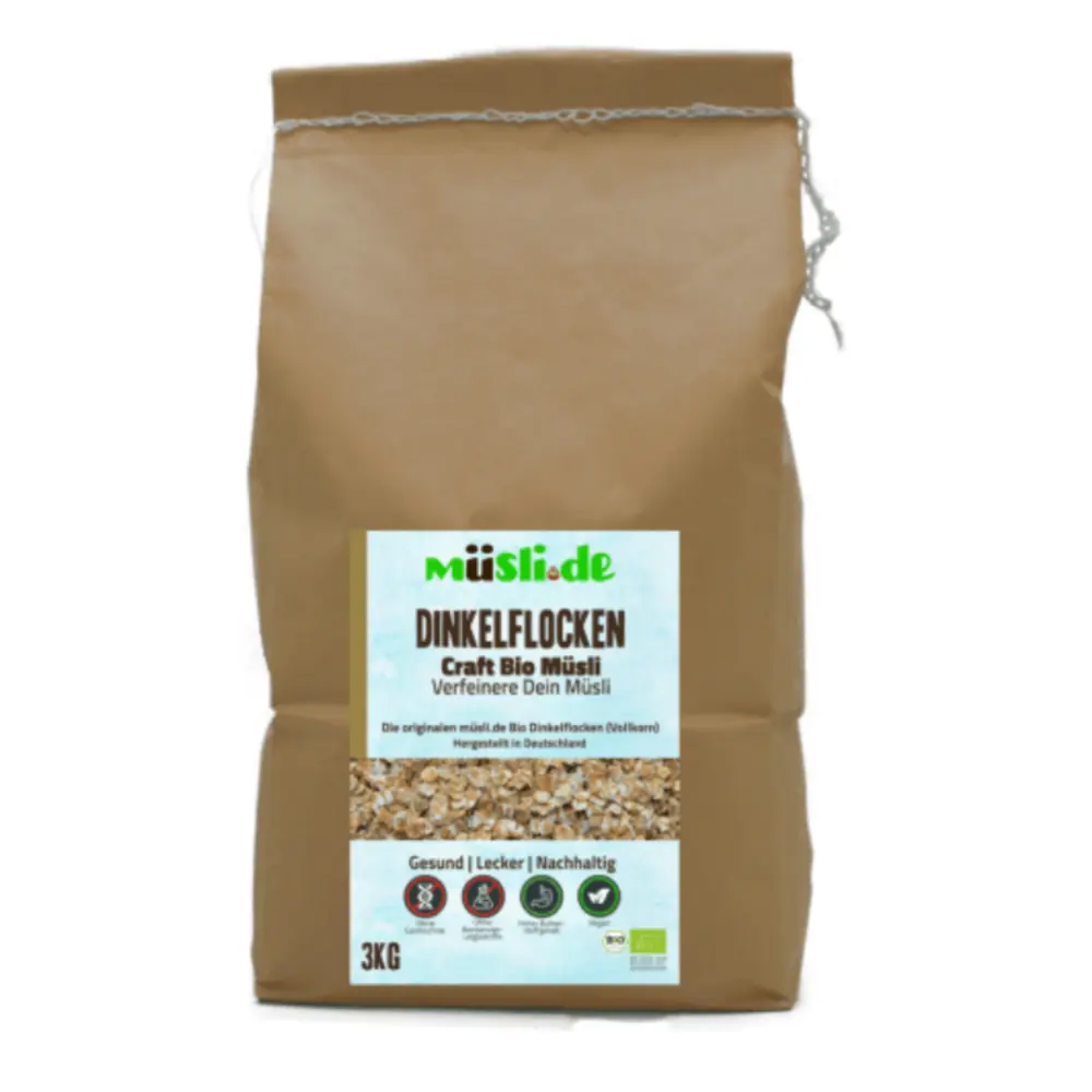Feine Dinkelflocken - Crafted Bio Müsli — Müsli.de