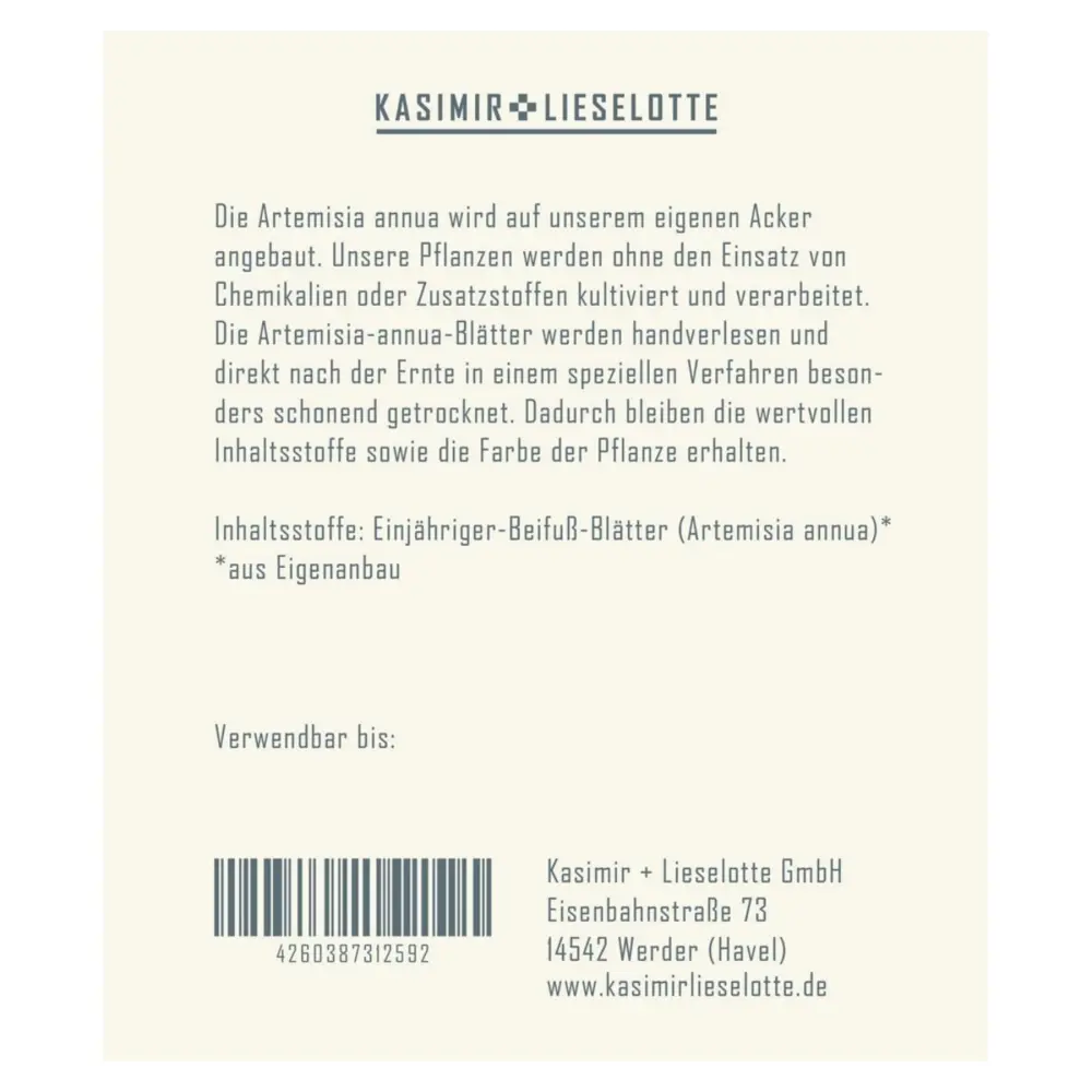 Feuilles d'Artemisia annua séchées - encens à fumiger — Kasimir + Lieselotte