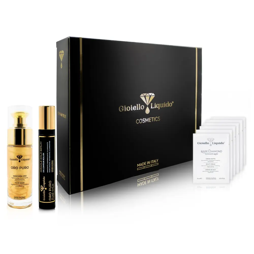 Kit de soins anti-âge Oro Puro - Masque & Sérum Miracle Roll-on Or Pur — Gioiello Liquido