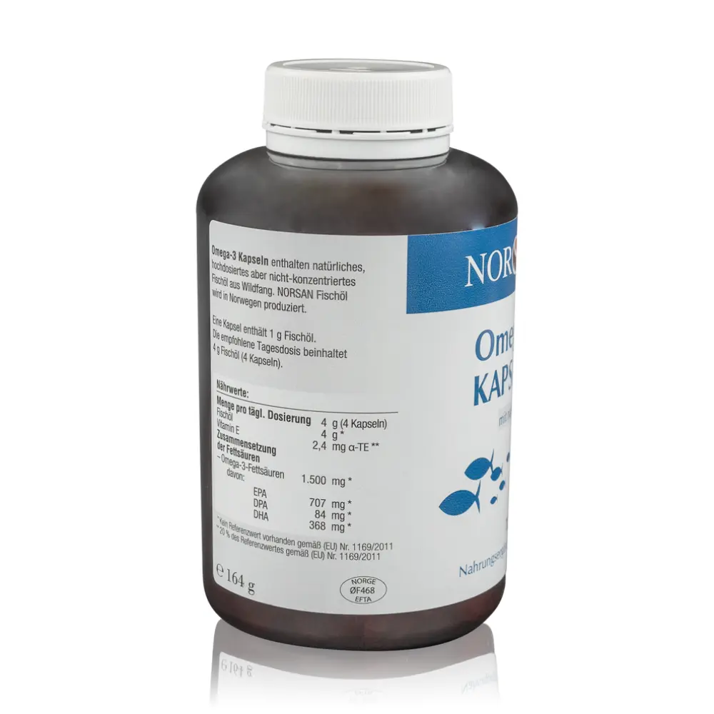 Omega-3 KAPSELN mit natürlichem Fischöl — Norsan