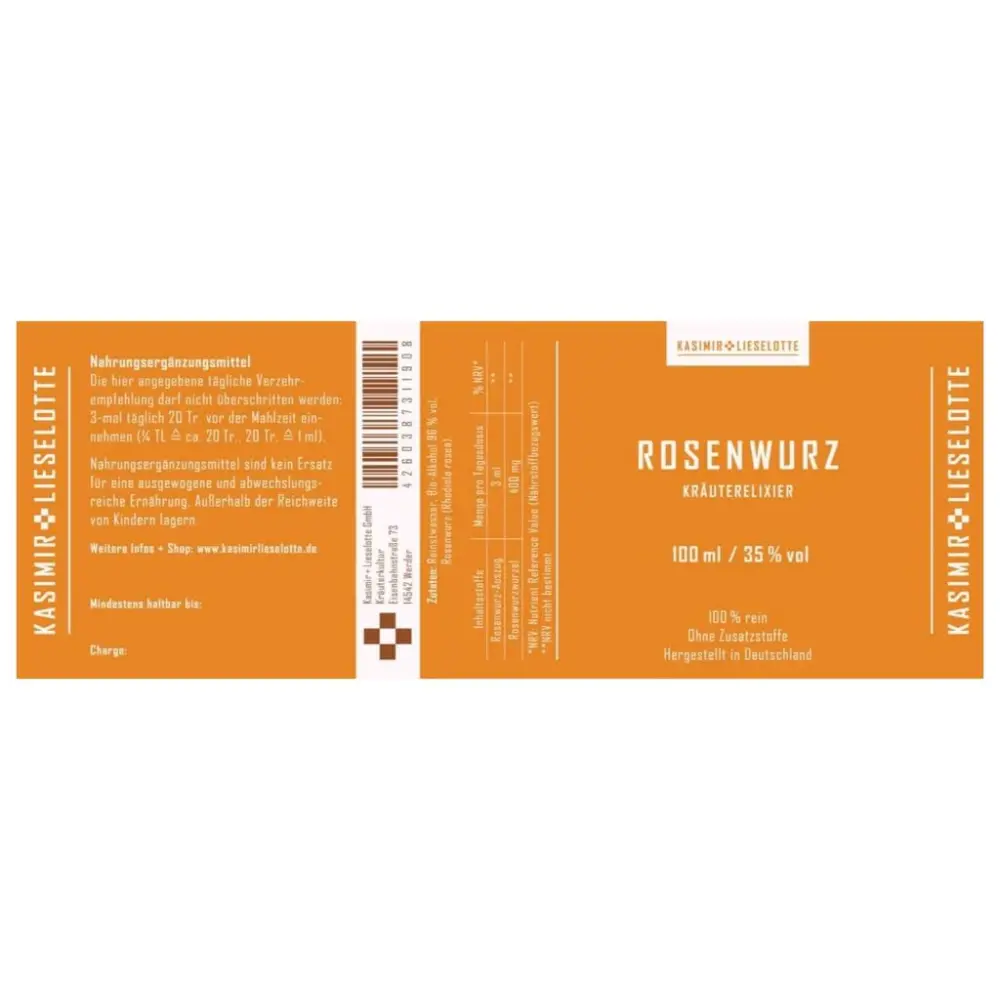 Teinture Mère de Rhodiola — Kasimir + Lieselotte