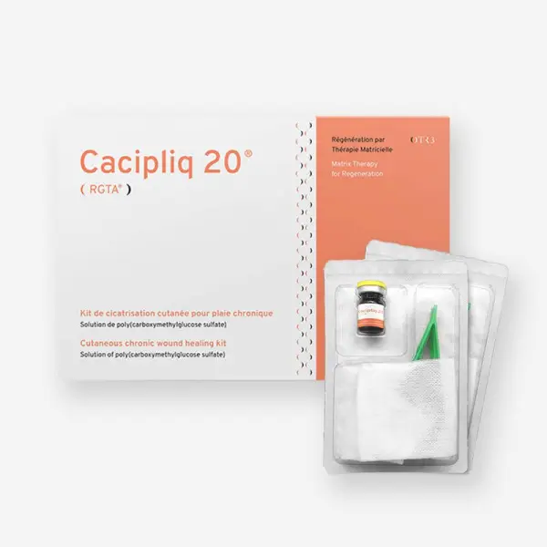 CACIPLIQ20® RGTA® - Kit de cicatrisation cutanée pour plaie chronique - (2 X ampoules 5ml)