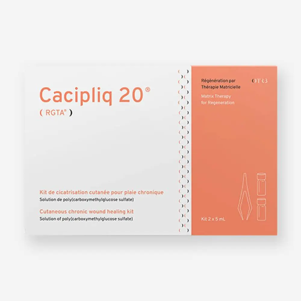 CACIPLIQ20® RGTA® - Kit de cicatrisation cutanée pour plaie chronique - (2 X ampoules 5ml) — Bio-Recherche