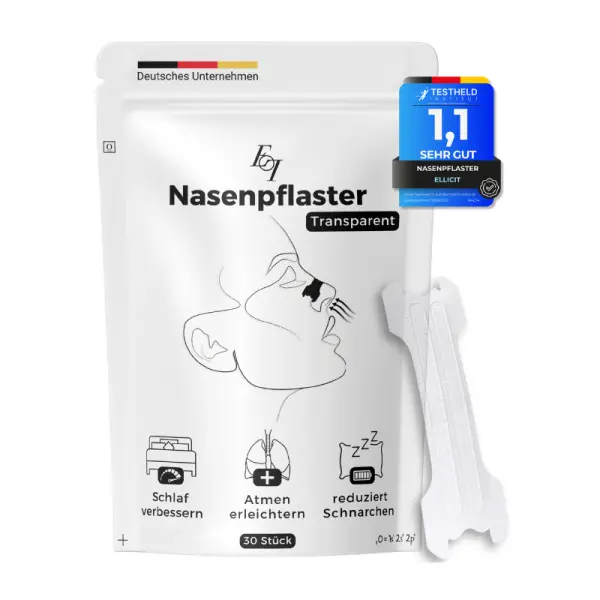 Transparente Nasenpflaster – Fördert die Nasenatmung & reduziert Schnarchen