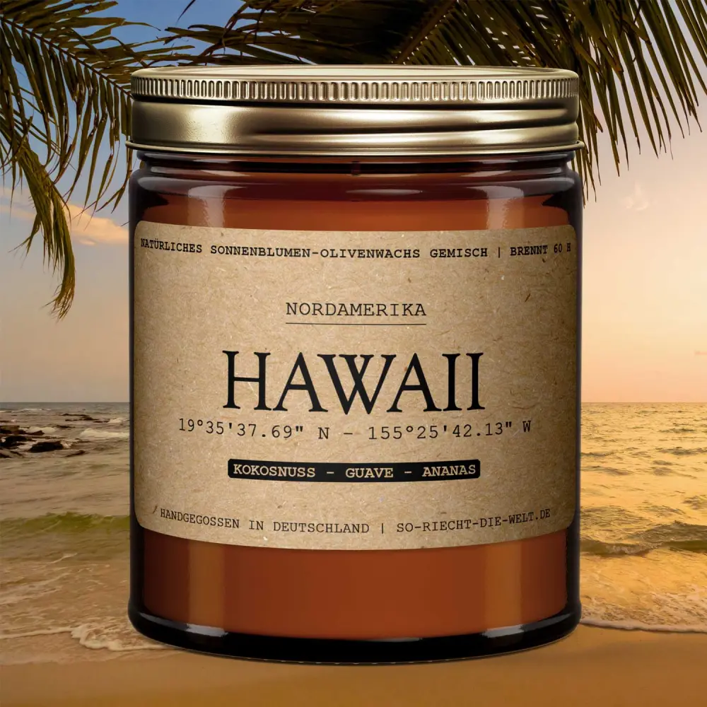 Bougie parfumée Hawaï - noix de coco | Goyave | ananas — So riecht die Welt