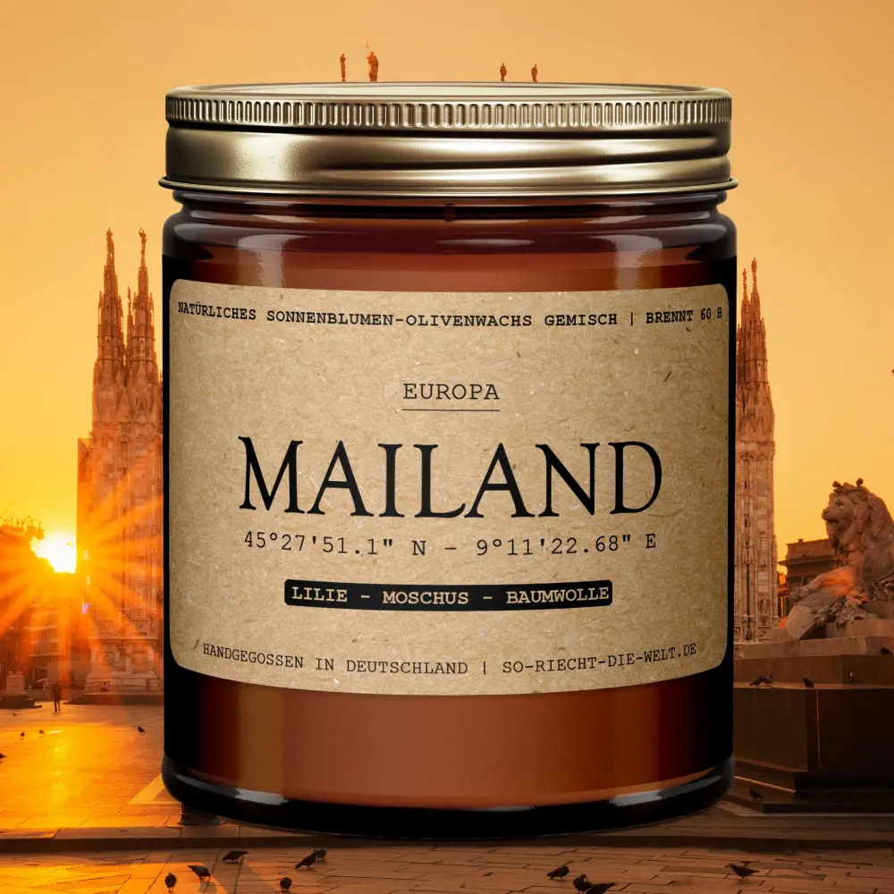 Bougie parfumée Milan - Lys | Musc | Coton — So riecht die Welt