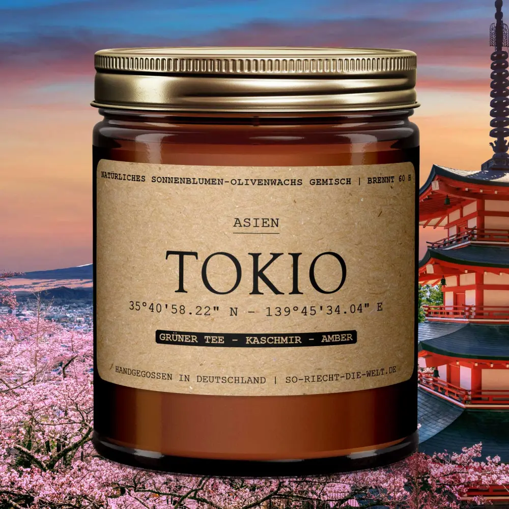 Bougie Tokyo - Thé vert | Cachemire | ambre — So riecht die Welt