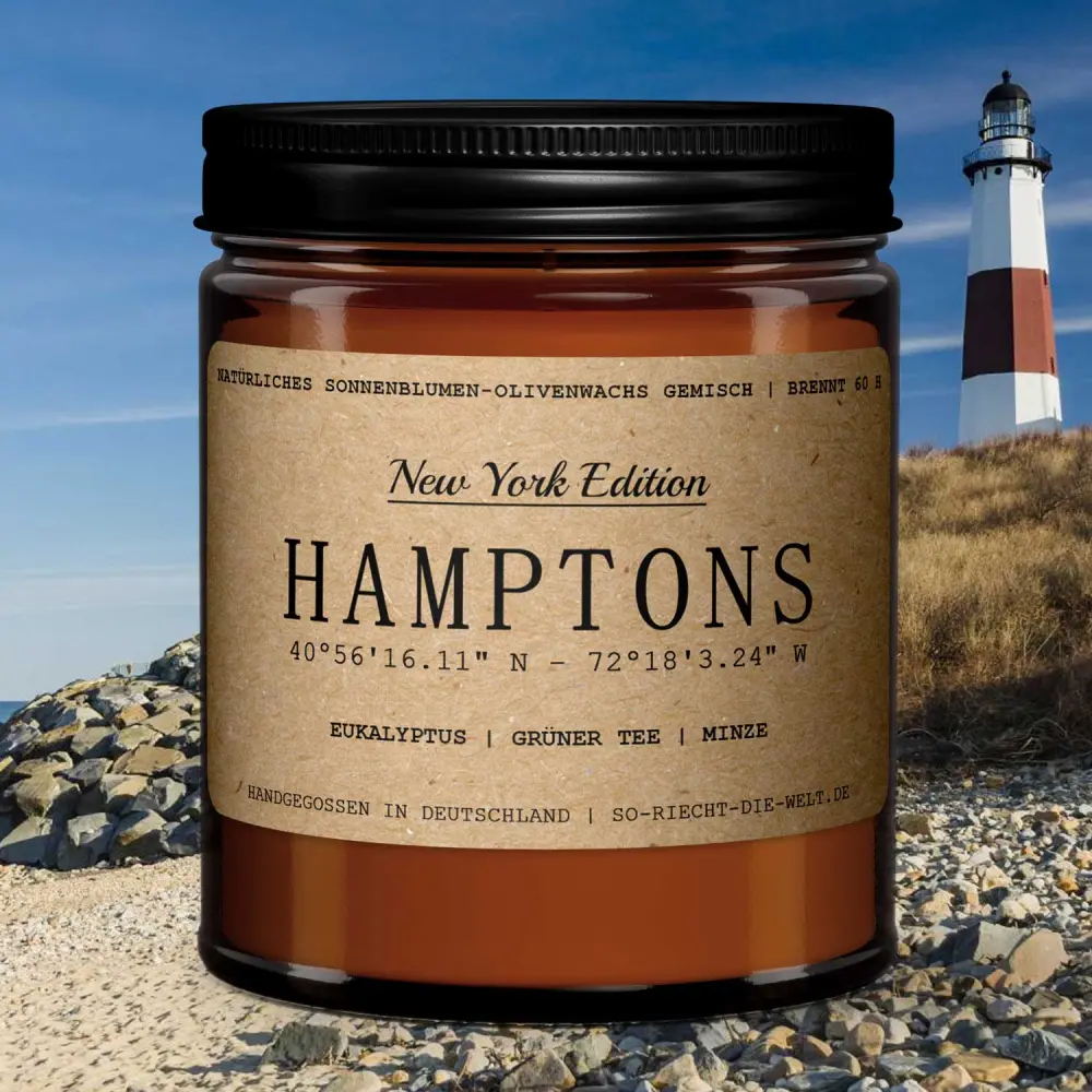 Bougie parfumée Hamptons - Édition New York - Eucalyptus | Thé vert | menthe — So riecht die Welt