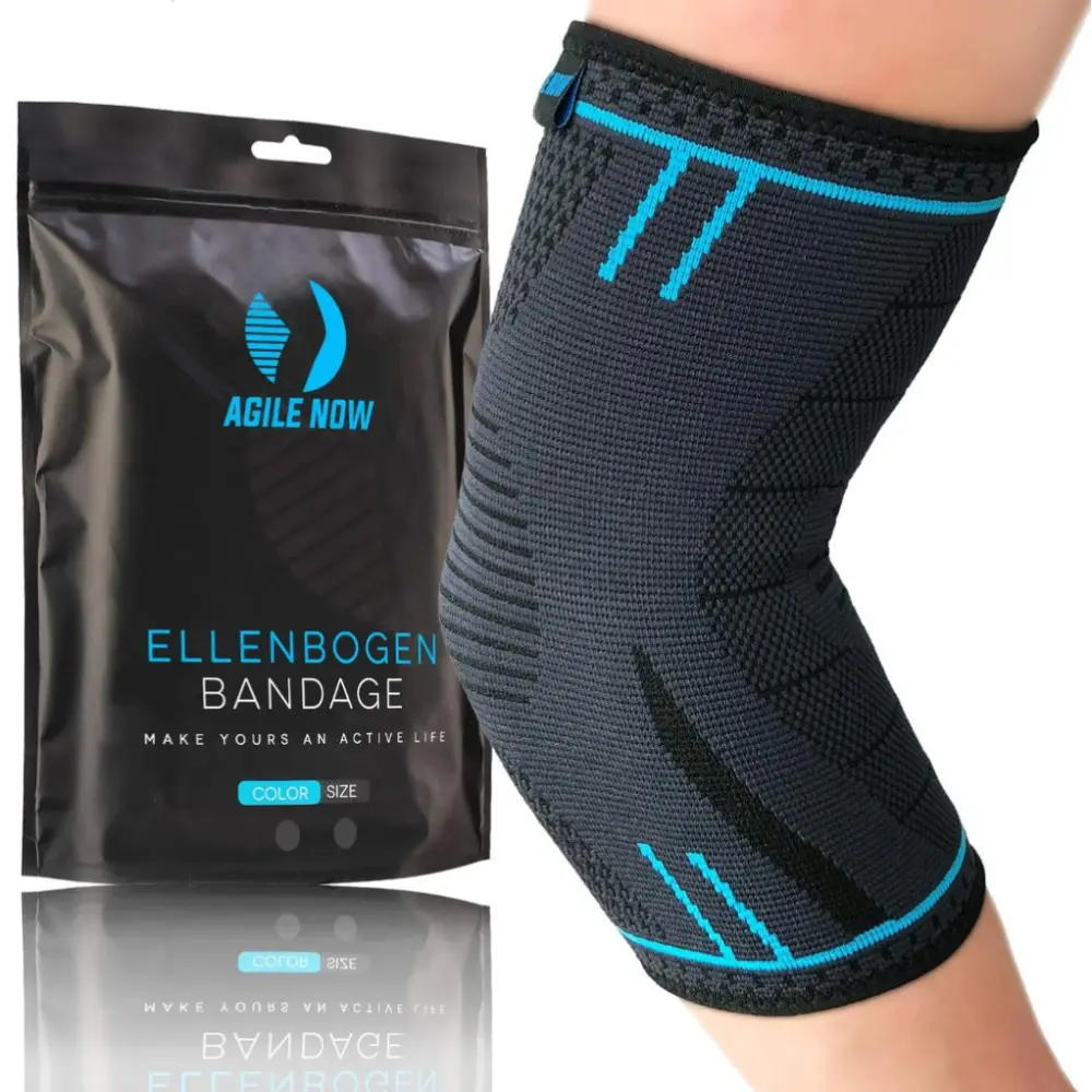Ellenbogenbandage Basic Blau — Agile Now
