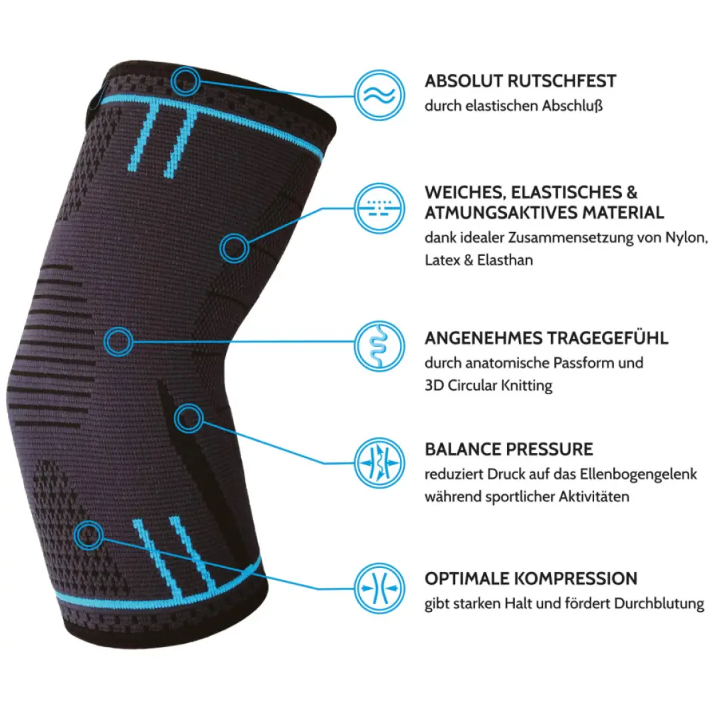 Ellenbogenbandage Basic Blau — Agile Now