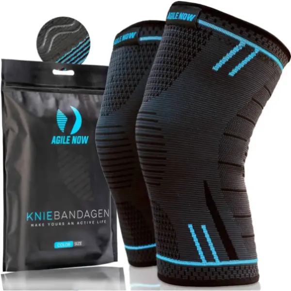 Kniebandage Blau - XXL