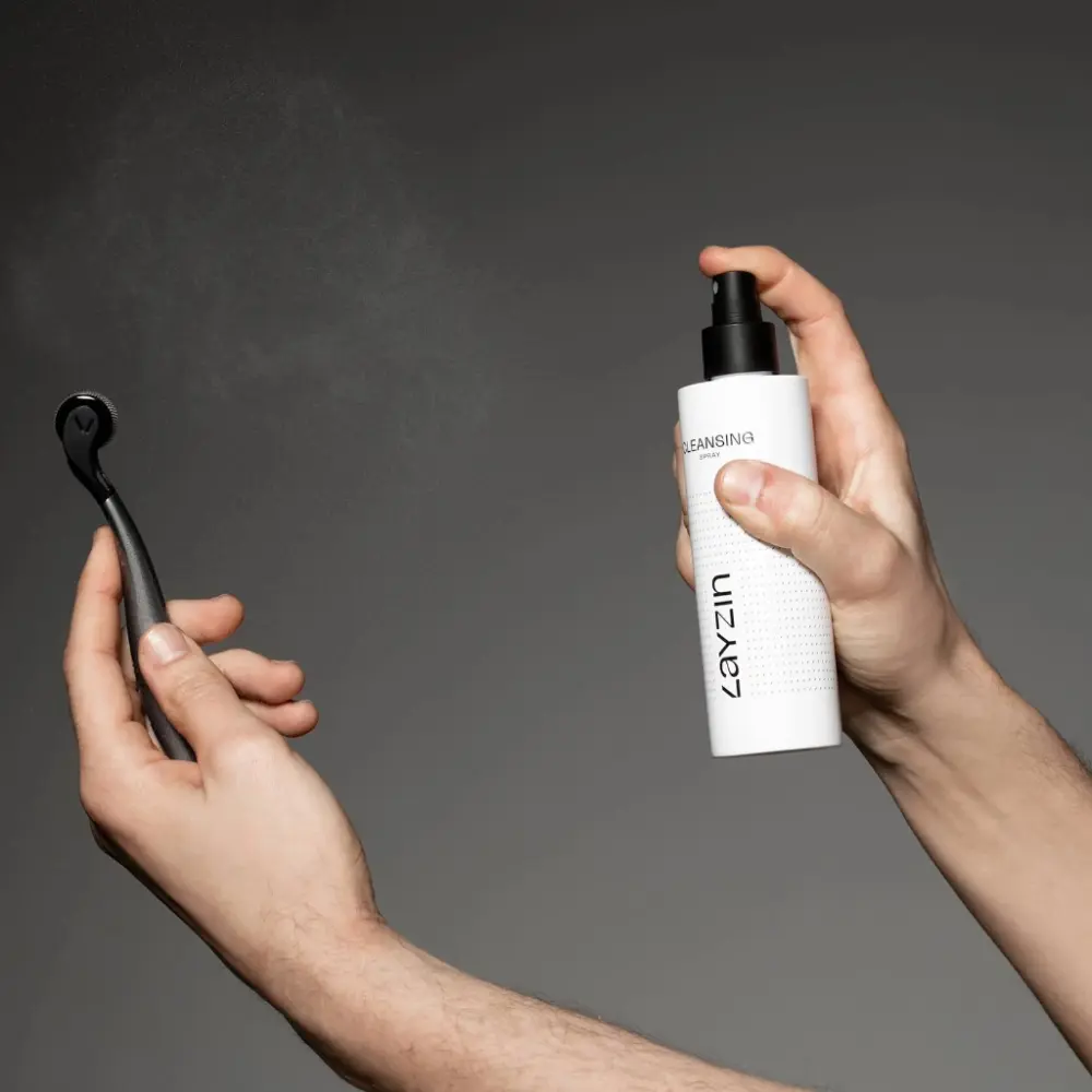 Kit Dermaroller + spray nettoyant (0,55mm) — LAYZIN