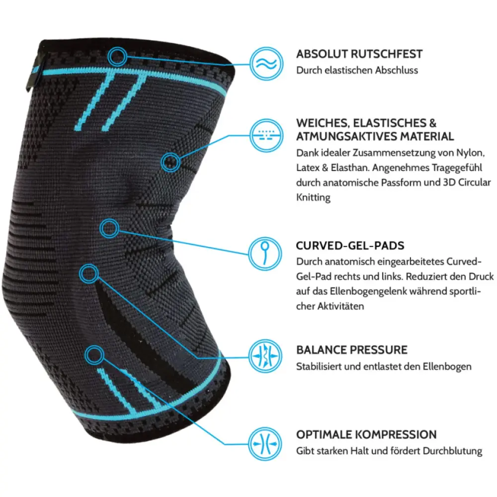 Ellenbogenbandage Upgraded Blau — Agile Now