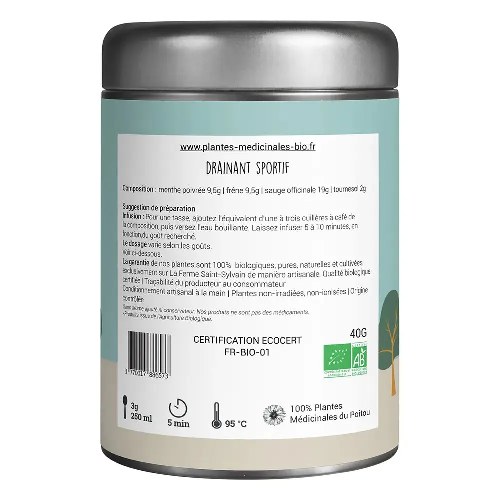 Kräutertee Drainierende Sportler Bio — La Ferme Saint-Sylvain