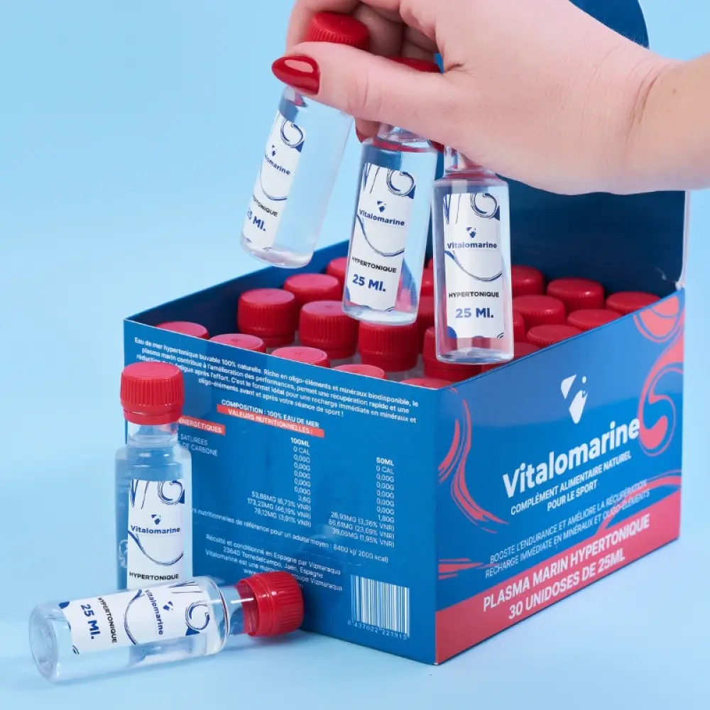 Eau de mer hypertonique monodoses - Spécial sportifs — Vitalomarine