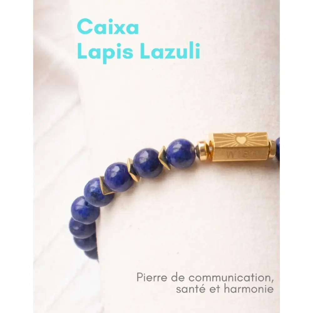 Bracciale in pietra naturale Lapislazzuli Caixa — Paloma de Bahia